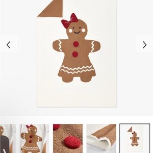 Pottery Barn Kids Gingerbread Girl Blanket *personalized with name CHARLOTTE*